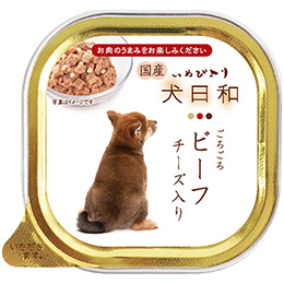 犬日和トレイ　ごろごろビーフ　チーズ入り　100g