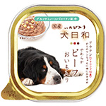 犬日和トレイ　やわらかビーフ　おいも入り　アラウンド10歳　100g