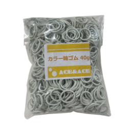 ACE　カラー輪ゴム　ホワイト40g